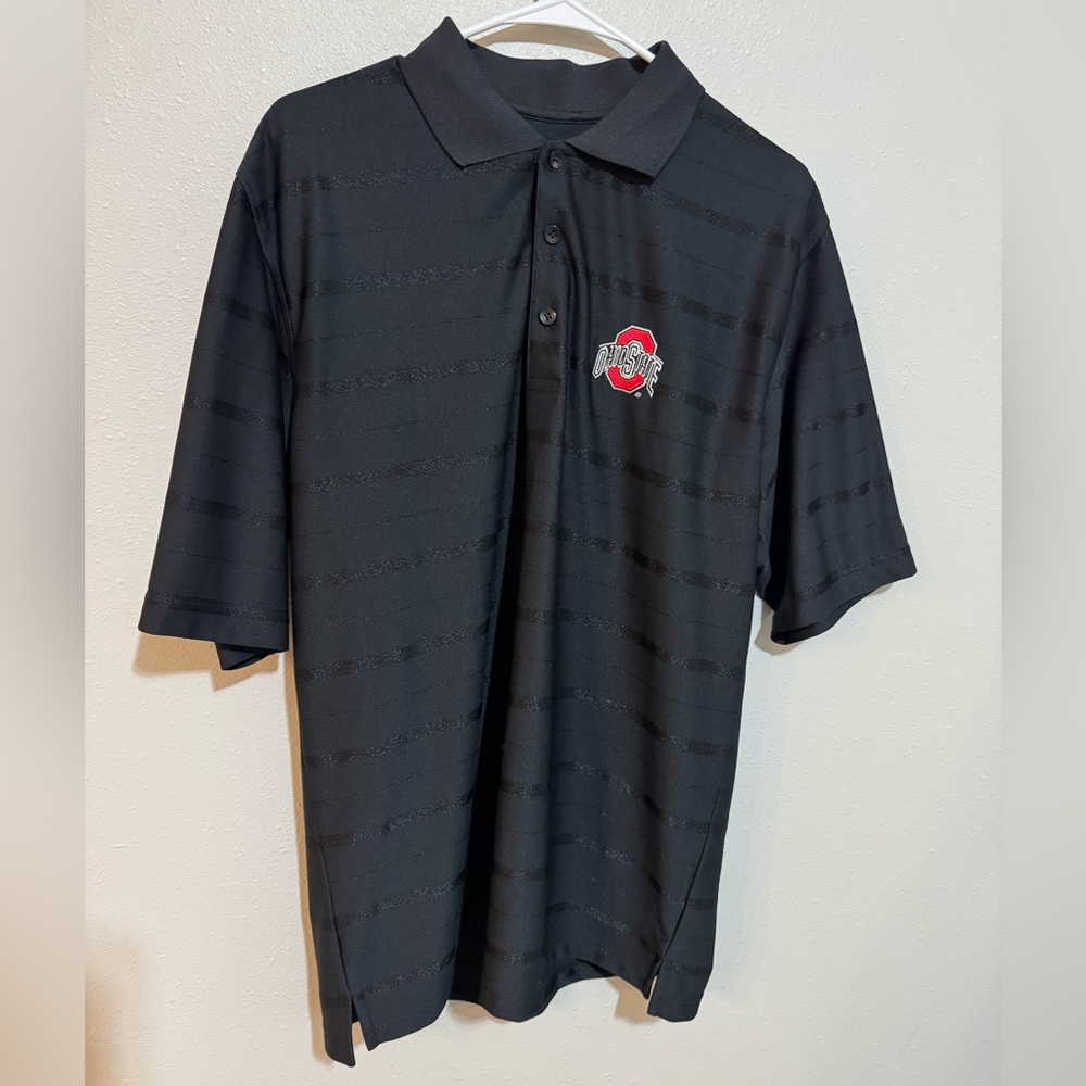 Antigua Ohio state black polo shirt golf shirt size medium